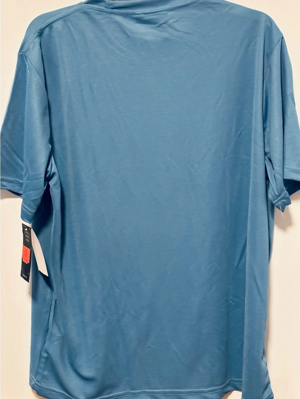 adidas Light Blue polyester Tee with Multicolor Trefoil Graphic